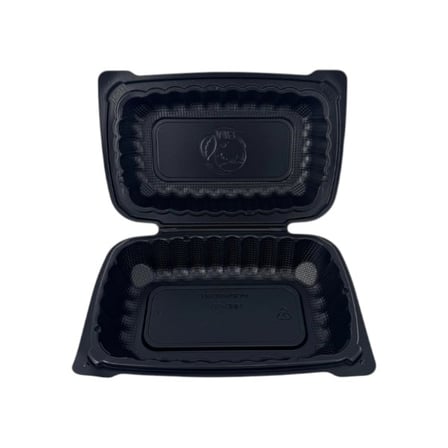 9 x 6 Black TFPP plastic clamshell to-go container with closed lid.jpg