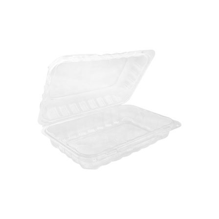 9'' x 6'' Clear PP plastic clamshell container.png