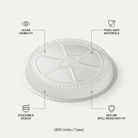 9" Clear Round Plastic Dome Lid - (500/Case) product image
