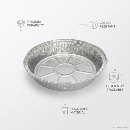 7 inches Round aluminum foil pan with durable, grease-resistant, stackable food-safe design..png