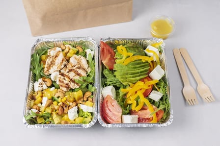 2.25 lb. Oblong Foil Take-Out Container - 500/Case
