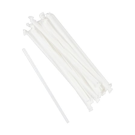 AmerCareRoyal 10 Inches Clear Polypropylene Plastic Giant Straw, Paper Wrapped.jpg