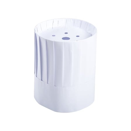 AmerCareRoyal 9 Inches White Pleated French Chef Hat, Adjustable.jpg