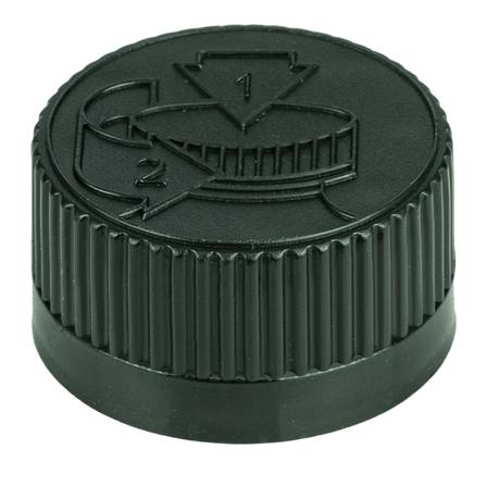 Black CRC (Child Resistant Closure) Cap 20-400 PS113 Liner - 4600/case