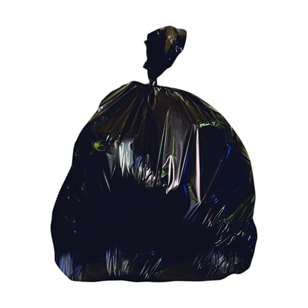 Black Heavy Duty 40-45 Gallon Trash Can Liner - 1.5 Mil Garbage Bag 40 x 46