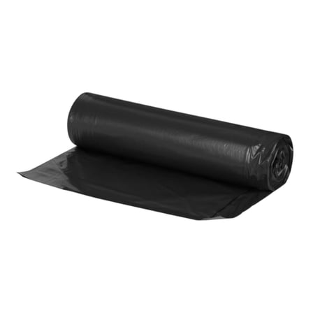 Black Heavy Duty 40-45 Gallon Trash Can Liner - 1.5 Mil Garbage Bag 40 x 46