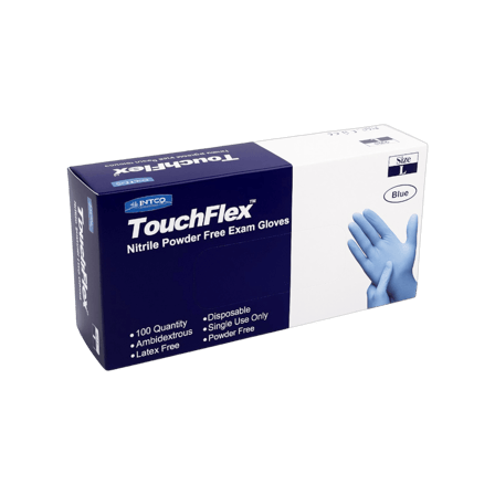 Blue Disposable Exam Grade Powder Free Nitrile Gloves​ (Large)