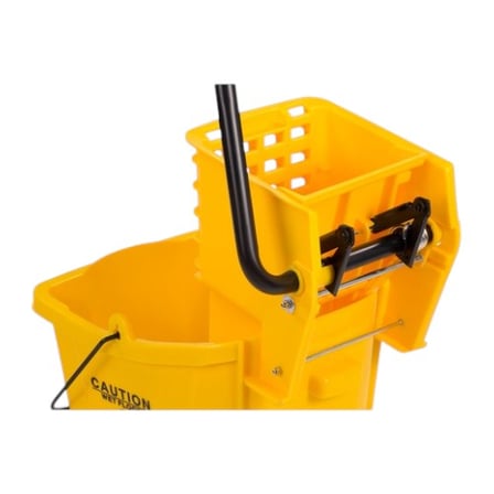 Carlisle 26 Quart commercial mop bucket with Side-press wringer in yellow color.jpg