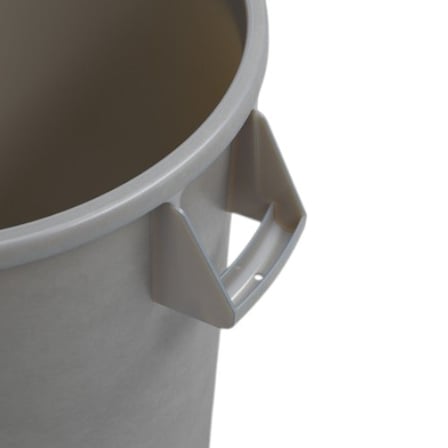 Closeup of 32 gallon gray round trash can handle.jpg