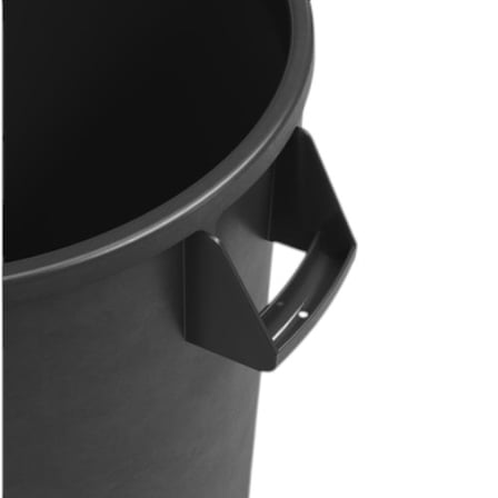 Closeup of 32 gallon black round trash can handle.jpg
