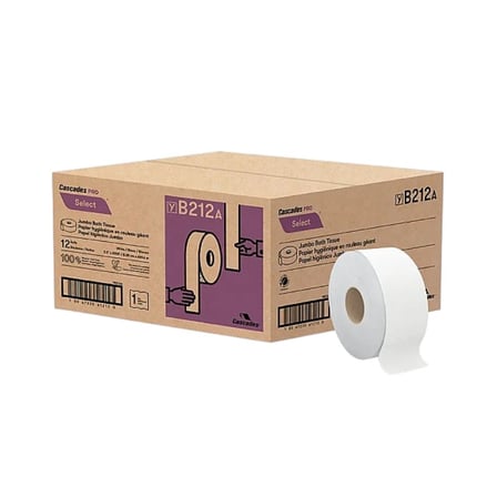 Cascades PRO Select White Jumbo Toilet Paper Roll, 1-Ply, 2000 Feet.jpg