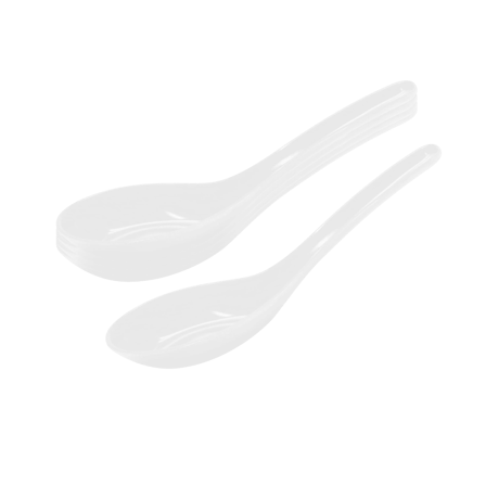 5" White Plastic Asian / Chinese Soup Spoons - (1000/Case)