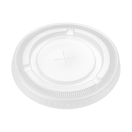 Clear 9 oz PET plastic cold cup Fflat lid.png