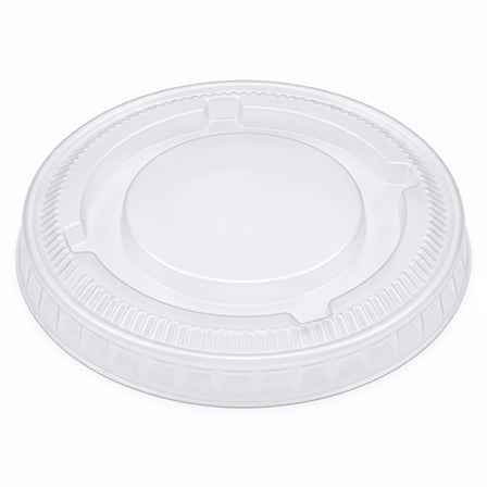 Clear PET Plastic Lid for Portion Cup, Fits 3.25/4/5.5 oz - (2500/Case) - Image 1 of 1