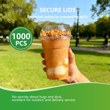 Clear Plastic Cup with a Secure Spill-Resistant Wide Hole Plastic Dome Lid.jpg