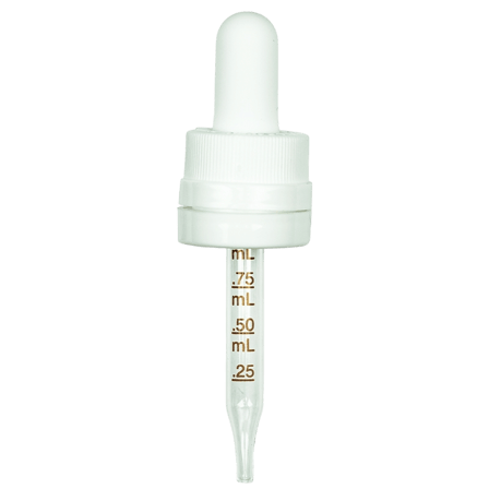 CRC/TE Super Dropper - White - 65mm - 18-415 with Large Bulb with markings(1400/case)