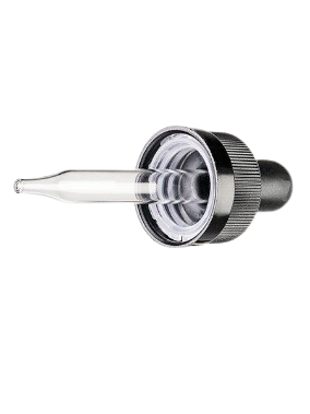 18-400 Black CRC Dropper with 64 mm Glass Pipette - 1000/Case