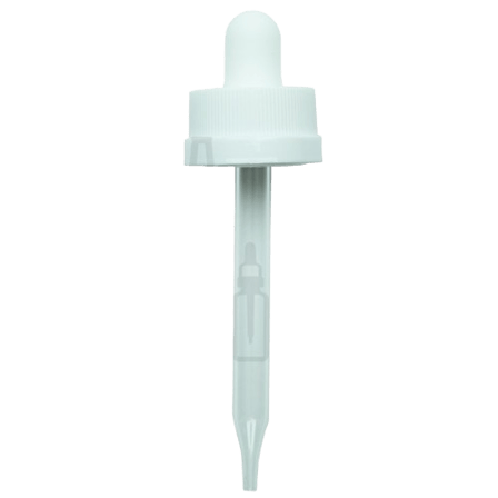 18-400 White CRC Dropper with 76 mm Glass Pipette - (1000/Case)