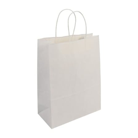 Duro dubl life 10 X 5 X 13 White paper shopping bag with handles.jpg