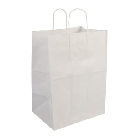 Duro dubl life 12 X 9 X 15.75 White paper shopping bag with handles.jpg
