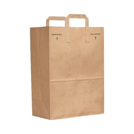Duro one-sixth barrel kraft paper grocery sack with flat handles, 70#BW 88885.jpg