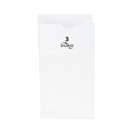 Duro 3 lb. White Paper grocery bag, 30#BW.jpg