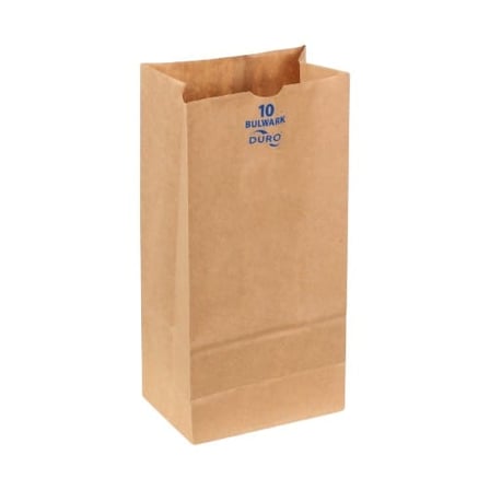 Duro bulwark 10 lb. Extra heavy duty natural kraft paper grocery bag.jpg