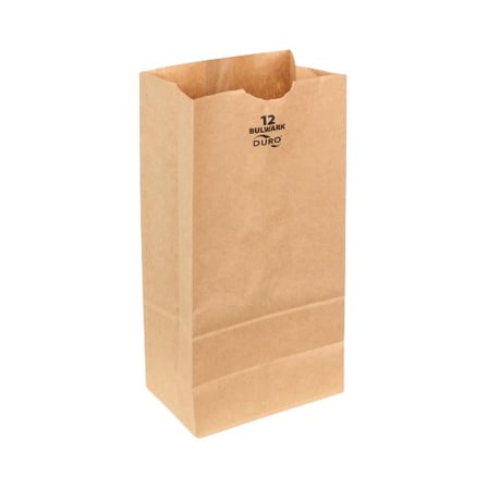 Duro bulwark 12 lb. Extra heavy duty natural kraft paper grocery bag.jpg