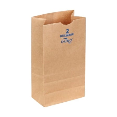 Duro bulwark 2 lb. Extra heavy duty natural kraft paper grocery bag.jpg