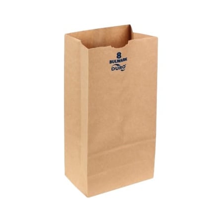 Duro bulwark 8 lb. Extra heavy duty natural kraft paper grocery bag.jpg