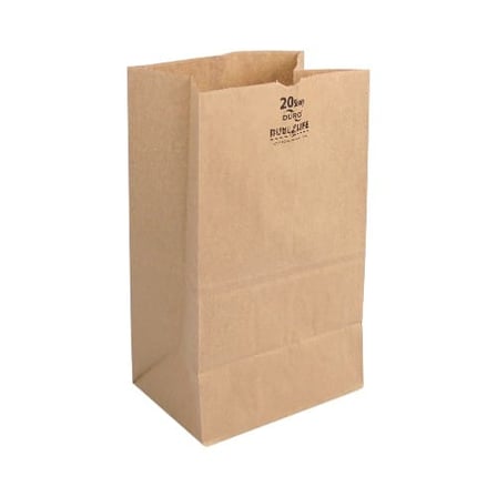 Duro dubl life 20 lb. short recycled kraft paper grocery bag.jpg