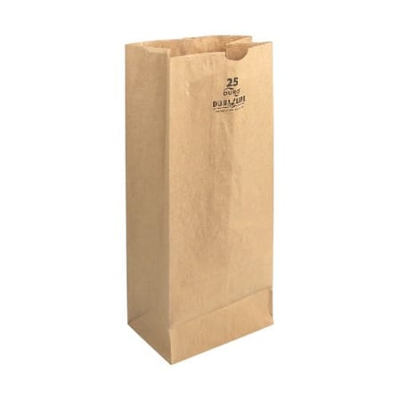 Duro dubl life 25 lb. short recycled kraft paper grocery bag.jpg