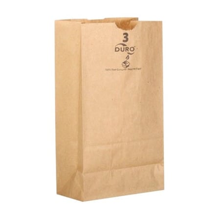 Duro dubl life 3 lb. recycled kraft paper grocery bag.jpg