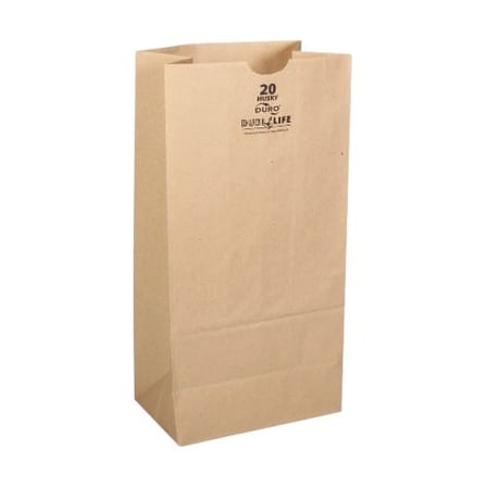 Duro dubl life husky 20 lb. Heavy duty recycled kraft paper grocery bag.jpg