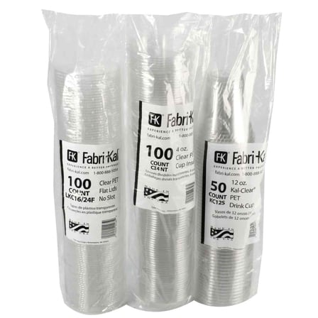 3 Packs of Fabri-Kal 9502126 Kal-Clear 12 to 14 Ounce Clear PET Plastic Cup, Flat Lid, and Insert,.jpg