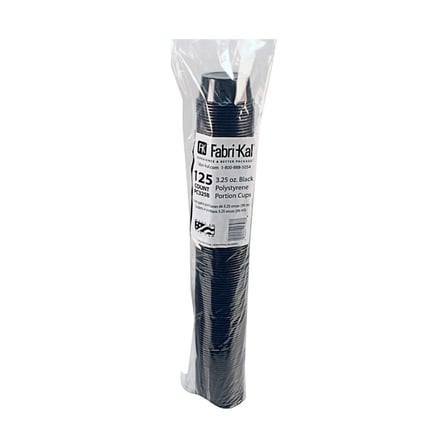 Pack of Fabri-Kal Black PS Plastic Portion Cup, 3.25 Ounces.jpg