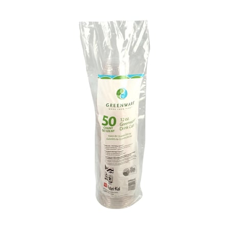 PAck of Fabri-Kal Greenware Compostable Classic Clear PLA Plastic Cold Cup, 12 to 14 Ounces.jpg