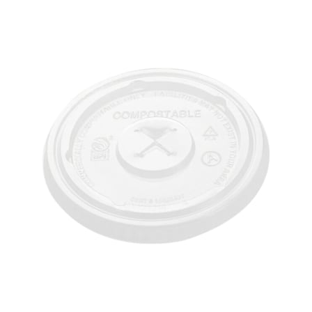 Fabri-Kal Greenware Compostable Clear PLA Plastic Lid with Straw Slot, Fits 9 & 12 oz.jpg
