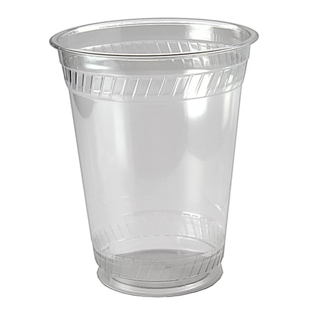 Fabri-Kal KC16S Kal-Clear 16 to 18 ounce Clear PET Plastic Squat Cold Cup.jpg