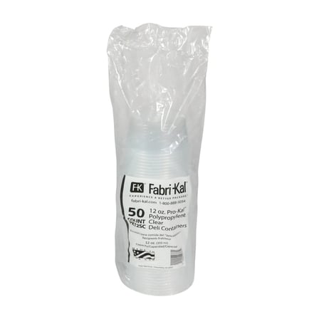 Pack of Fabri-Kal PK12S-C Pro-Kal 12 oz Clear PP Round Deli Container.jpg