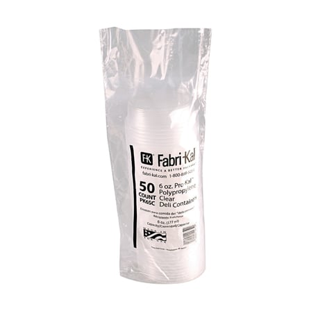 Pack of Fabri-Kal PK6S-C Pro-Kal 6 oz Clear PP Round Deli Container.jpg