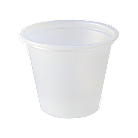 Fabri-Kal Translucent PS Plastic Squat Portion Cup, 1.5 ounces.jpg