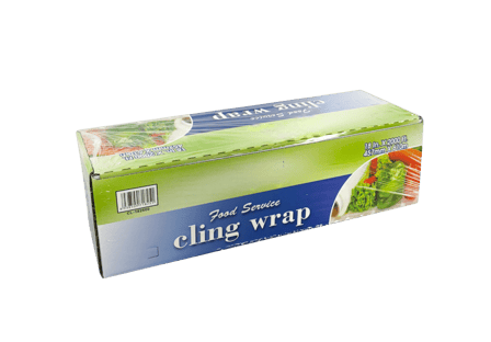 18"×2000' Food Service Cling Wrap with Serrated Cutter - (1 Roll)
