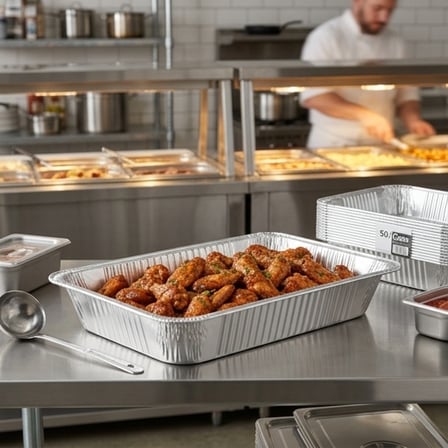 Full Size Heavy-Duty Foil Steam Table Pan Deep - (50/Case) product image
