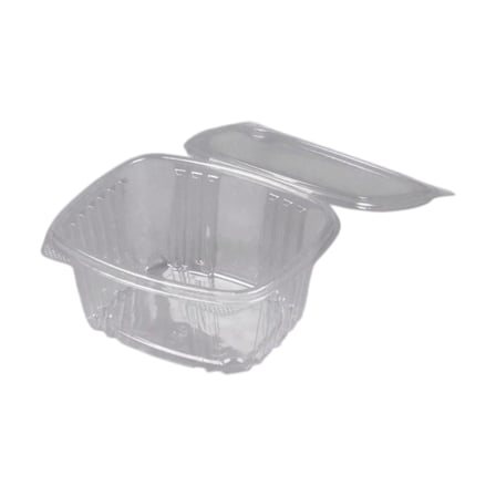 Empty Genpak Clear Rectangular Hinged Deli Container, 16 Ounces.jpg