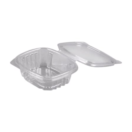 Empty Genpak Clear Rectangular Hinged Deli Container, 4 Ounces.jpg