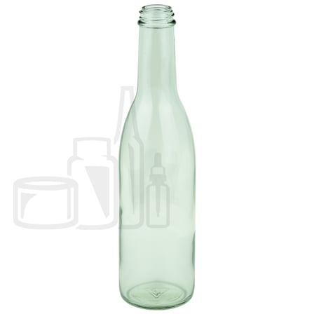 Glass Bottle 375 ml Clear Glass Composite Bottle - 28/485(12/case)