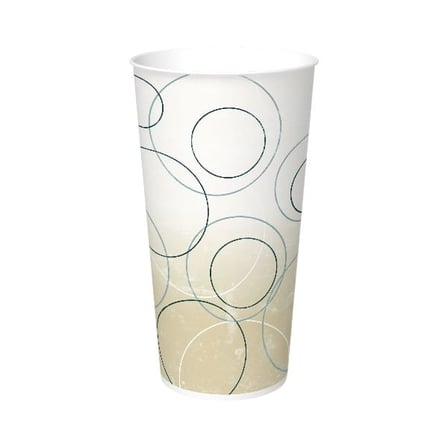 Graphic Packaging Double Sided Poly Paper Cold Cup, 16 Ounces Champagne Design.jpg