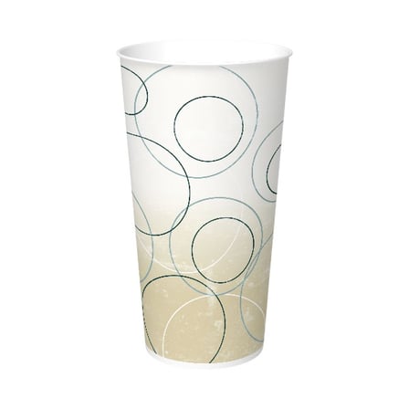 Graphic Packaging Double Sided Poly Paper Cold Cup, 22 Ounces Champagne Desig.jpg