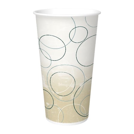 Graphic Packaging Double Sided Poly Paper Cold Cup, 32 Ounces Champagne Design.jpg